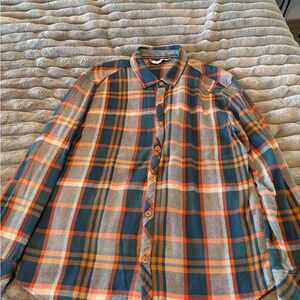 Stylish Plaid Casual Shirt - Blue, Green, Orange, Cream,